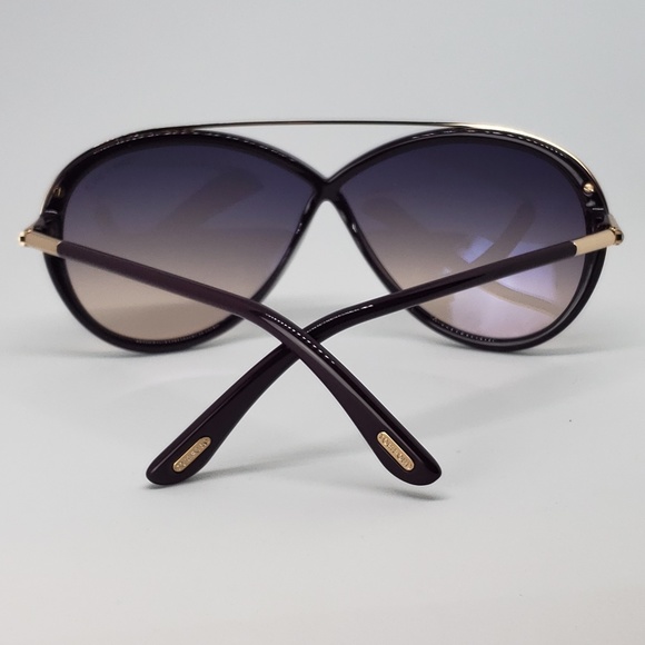 Tom Ford Butterfly Violet Glasses w Gold - Picture 4 of 8